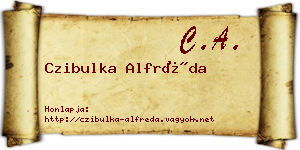 Czibulka Alfréda névjegykártya